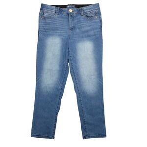 Democracy "Ab"solution Ankle Skimmer Women's 14 Blue Denim‎ Comfort Waist High